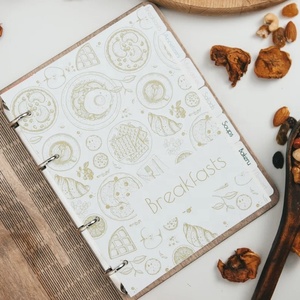 Custom Wooden Recipe Journal Binder Wooden <strong>Cookbook</strong> Recipe Note Book <strong>Notebook</strong> to Write in Your Own Recipes - Product Image 4
