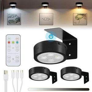 Rechargeable Battery Operated Picture Lights 3 Colors LED Wireless Frame Light <strong>with</strong> <strong>Dimmer</strong> Timer &amp; Remote Control Wall <strong>Lamps</strong> - Product Image 1