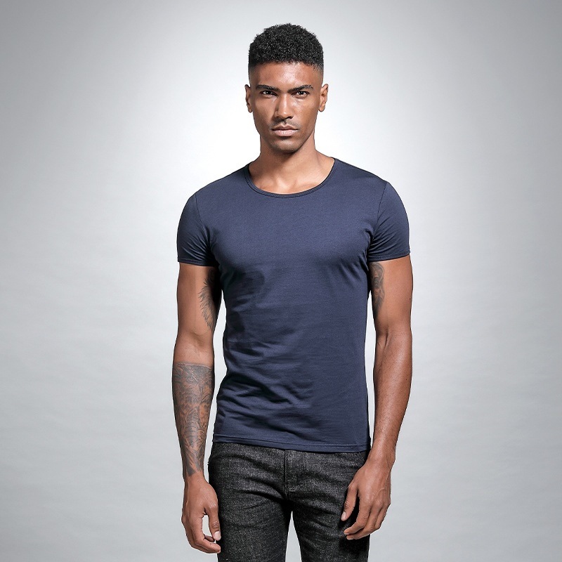 Dark blue-O neck