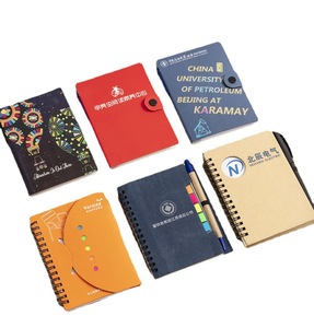 Wholesale Environmentally Friendly Combination <strong>Notebook</strong> Thickened Spiral Coil Logo Printable Paper Cover Sticky Note Features - Product Image 1