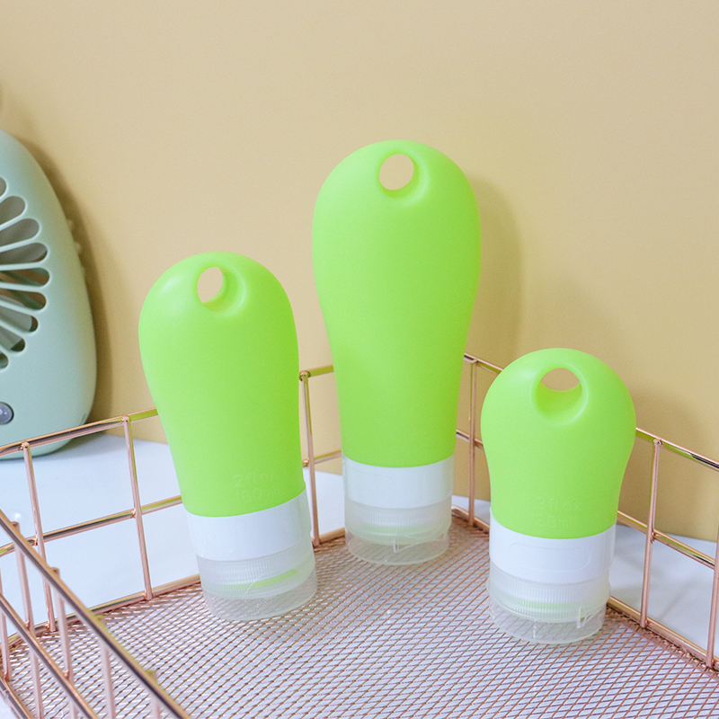 Green Silicone Refillable Bottle