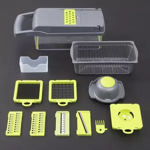 Durable Manual Fruit Vegetable <strong>Cutter</strong> 12 in <strong>1</strong> Food Chopper <strong>Multi</strong> Function Slicer Kitchen Accessories <strong>Cutter</strong>