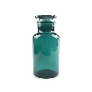 Customized Painted Cyan Coloured Glass Flower <strong>Vase</strong> for Home Decor Weddings Centerpiece - Product Image 5