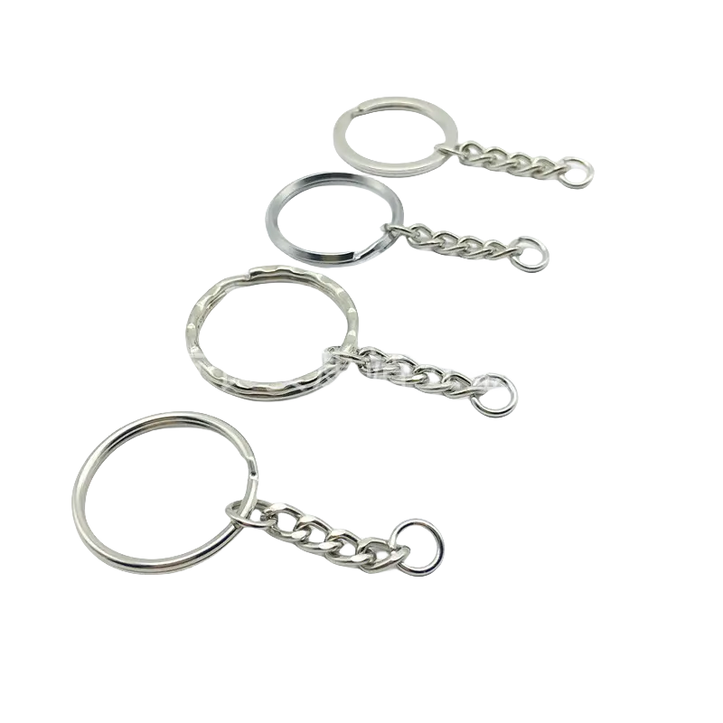 Vente en gros 25mm O Ring Keychain Split Keyring Avec Pendentif Jump Metal Key Split Diy Key Accessoire