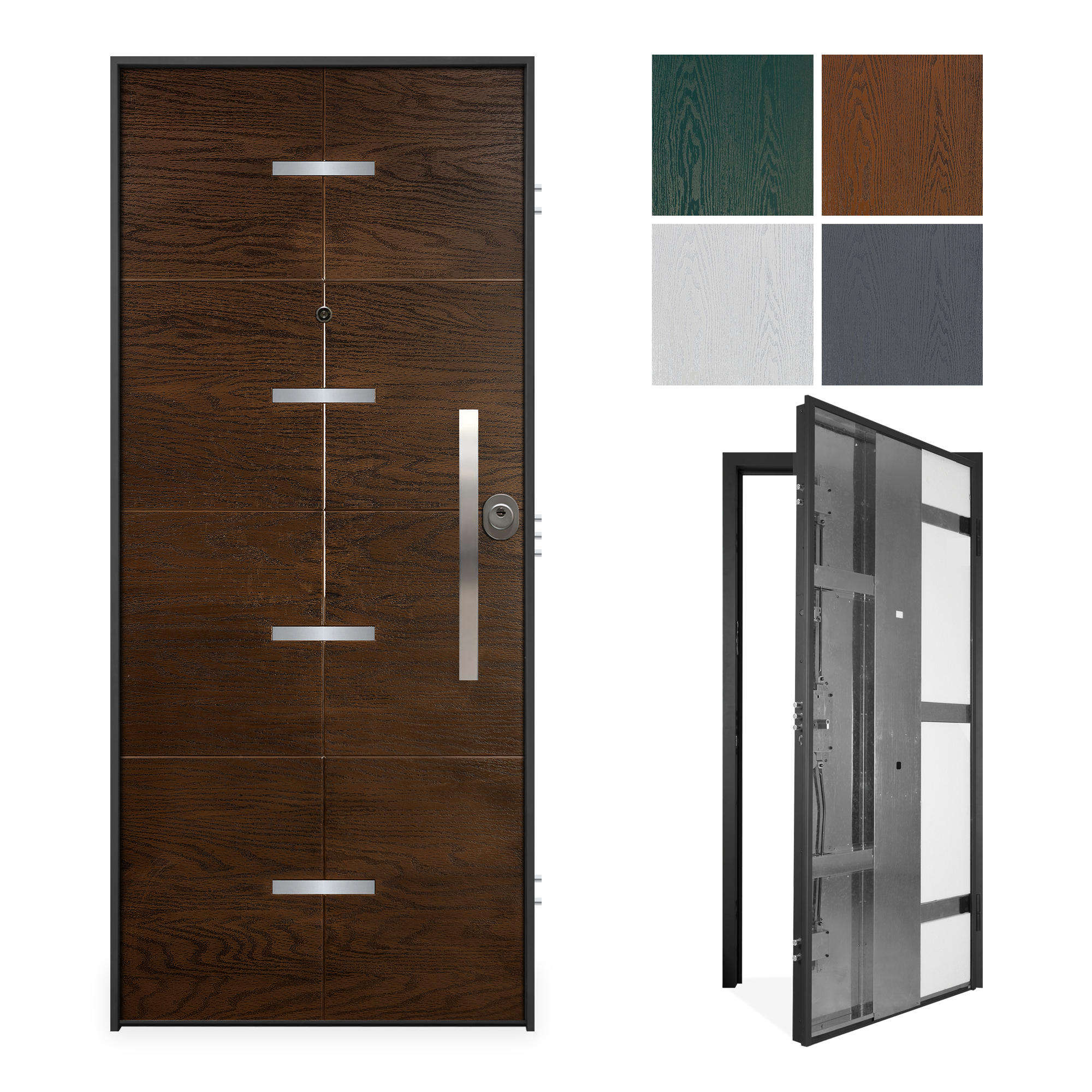 Int: White, Ext:White/Grey/Walnut/Green