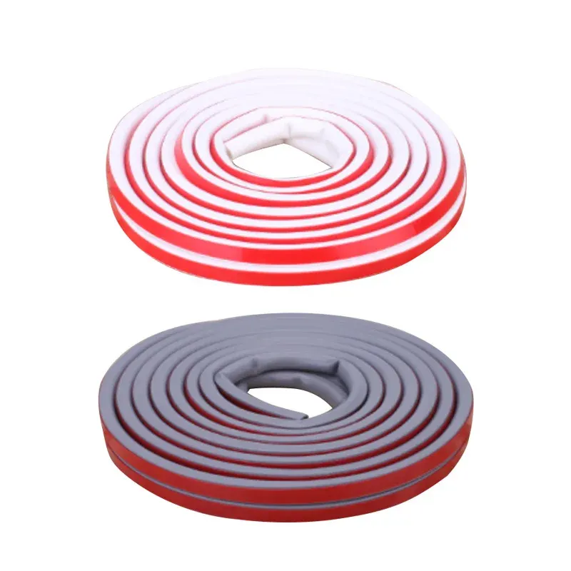 Adhesive rubber silicone seal strip with finely processed