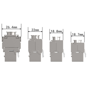 Enmane <strong>Different</strong> Size Keystone Jack Cat6A SFTP Tool-less RJ45 Female Connector Module FTP <strong>Type</strong> - Product Image 3