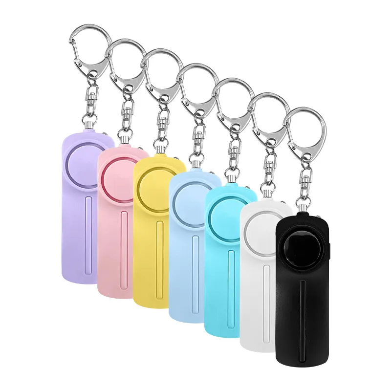 Novo LED SOS Panic Emergency Anti Attack Self Defense Siren Alarme de Segurança Anti Roubo Alarme Pessoal Keychain Para As Mulheres