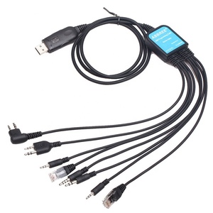 2020 Abbree 8 in 1 USB Del Computer Cavo di Programmazione CD Per Kenwood Baofeng Motorola Yaesu Icom HYT Walkie Talkie Auto mobile Radio
