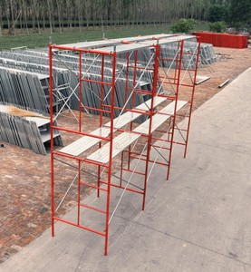 Andamio moderno de acero galvanizado movible de dos capas con escalera Marco de nuevo diseño para talleres Material de acero Q235 - Product Image 5