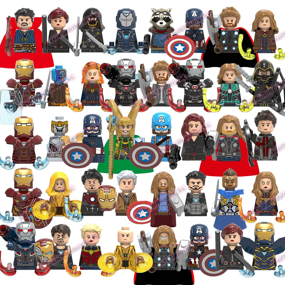 5000+ Kinds XinH Super Heroes Movie Iron War Machine Hawkeye Thor Man Tony Stark Mark Building Block Figure Collect Toy for Kids