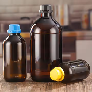 Wholesale Recyclable Amber Glass Chemical Reagent <strong>Bottle</strong> 0.5L/1L/2.5L/5L Capacities Tamper Proof Cap Pump Sprayer for Laboratory - Product Image 1