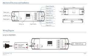 V4-L 12-48VDC RGBW RGB CCT Dimming digitale Display numerico 4 canali LED RF Controller - Product Image 3