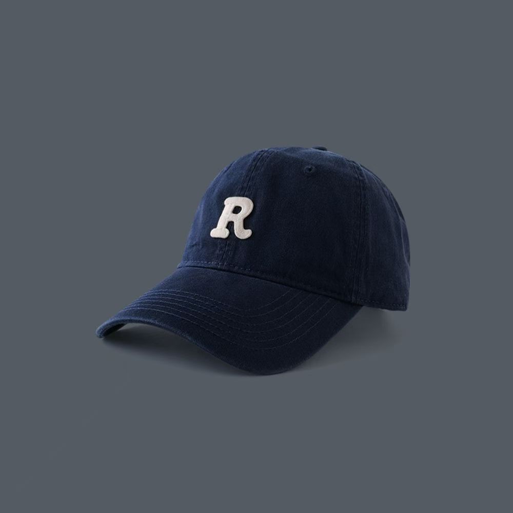 R baseball cap regular style-navy blue