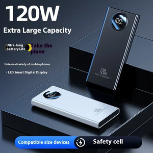 PANTALLA LED 120W Fuente de alimentación móvil de carga súper rápida 20000 MAh 10000 MAh Salida de entrada tipo C de gran capacidad - Product Image 4