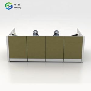 Modüler ofis mobilyaları kabinleri L şekilli masa iki kişi iş istasyonu masası - Product Image 3