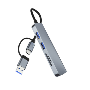 Concentrador de estación de acoplamiento de vídeo 4K HDTV con puertos VGA USB3.0 2 en 1 entrada tipo C adaptador USB3.0 para teléfonos móviles portátiles