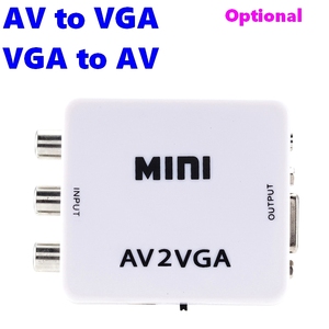 4k迷你影音至VGA RCA转换器，带3.5毫米音频2 2 CVBS适配器，用于电脑高清电视转换NTSC PAL SXGA