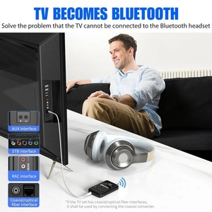 Receptor y transmisor USB A2DP AUX, adaptador inalámbrico con Bluetooth 5,0, conector RCA de 3,5mm, compatible con tarjeta TF, salidas FM para TV, PC y coche - Product Image 3