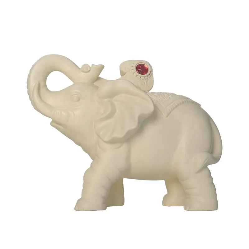 Estatuilla creativa para decoración del hogar, artesanía de resina, adorno de elefante, mesa Interior, estatua decorativa de Animal, escultura de elefante
