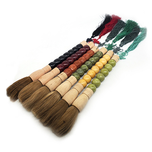 Pinceau de calligraphie traditionnelle chinoise à manche en pierre de jade antique - Product Image 1