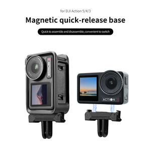 อัปเกรดขาจับแม่เหล็กแบบ2-in-1 & ฐานเสียบฐานตั้งกล้องให้ความเย็นสำหรับ DJI Action 5 Pro/OSMO 3/4-QUICK RELEASE พร้อมฐานขาตั้งกล้อง - Product Image 3