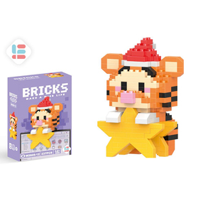 Fábrica al por mayor de dibujos animados Micro bloques de partículas 3D rompecabezas juguete chico regalos Mini monstruos Kit juegos de bloques de construcción - Product Image 5
