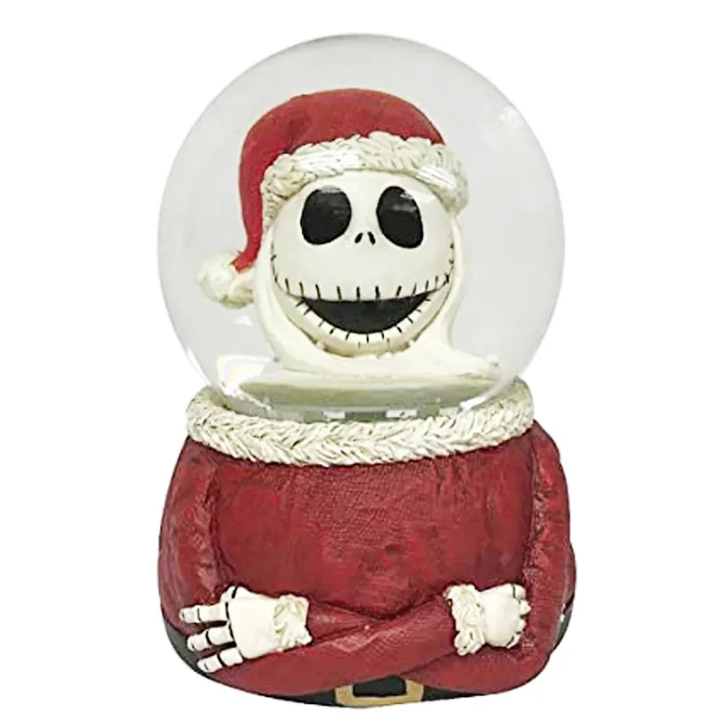 Bola de nieve en miniatura de resina personalizada, globo de agua de Navidad, pesadilla, nieve, busto de Papá Noel, decoración del hogar