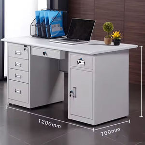 New Product Home Furniture 5 Drawers Aand Key Lock Thickened White <strong>Simple</strong> Work Table Steel Office <strong>Computer</strong> <strong>Desk</strong> - Product Image 5