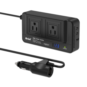 GCSOAR 200W DC a AC Enchufe universal 110VAC Salida Mini inversor de corriente para automóvil con salidas Tipo-C Carga USB - Product Image 1