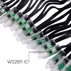LEDストリングライト5V 12V WS2811フルカラーRGB弾丸ピクセル12mm WS2811 LEDピクセルモジュールIP68防水 - Product Image 3