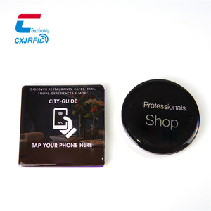 Venta de fábrica, etiqueta NFC, Chip incrustado, forma personalizada, enlace de código QR, pegatinas de tarjeta de revisión de Google - Product Image 6