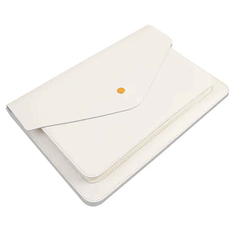 ที่กำหนดเอง13นิ้วแล็ปท็อปแขนกรณีแท็บเล็ตกระเป๋าปกป้องคอมพิวเตอร์กระเป๋าผิวปกหนังสีขาวแล็ปท็อปแขน