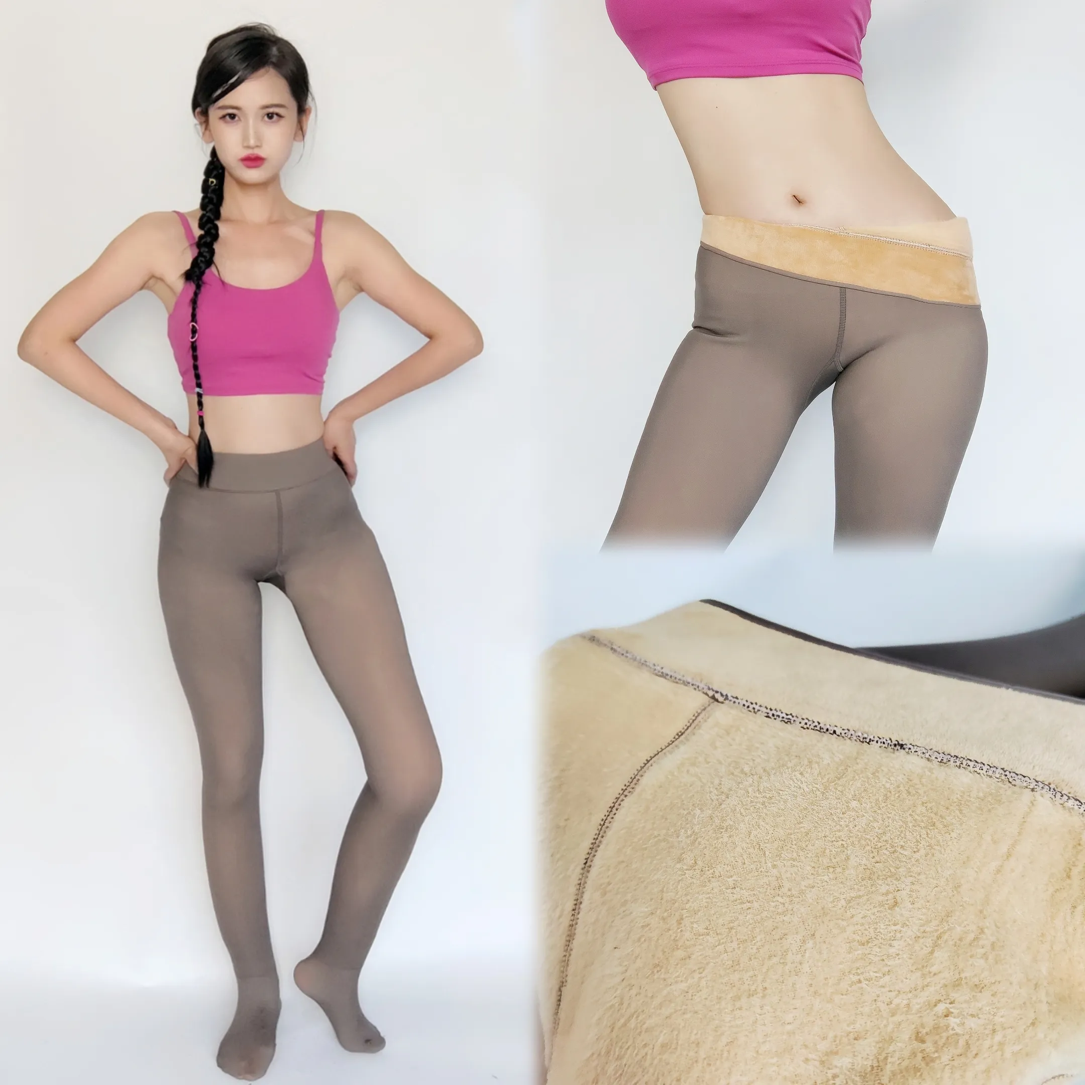 Mallas de invierno para mujer, mallas cálidas de piel gruesa en el interior, pantalones de lana de invierno para mujer, mallas de terciopelo para mujer, pantimedias térmicas