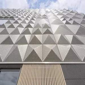 Rivestimento in alluminio pannello facciata perforata rivestimento esterno decorativo per edifici commerciali - Product Image 3