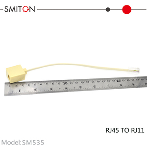 RJ45 macho para RJ11 fêmea plana rede para telefone cabo
