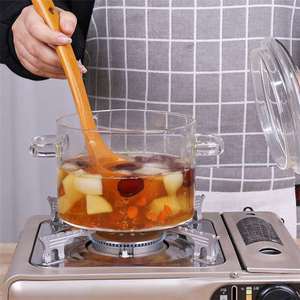 1300ml/1500ml/1900ml Big <strong>Size</strong> Transparent Heat Resistant Glass Cookware Food Kitchen Cooking <strong>Pot</strong> with Lid - Product Image 5