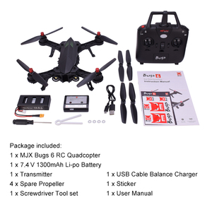 Yüksek kalite MJX B6 Bugs 6 rc dört pervaneli helikopter fırçasız motor Drone bağımsız ESC akıllı verici Alarm yarış helikopter - Product Image 6