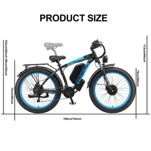 Ul2849 26 "chất béo lốp keteles V3 48V 23ah Pin e-xe đạp cho người lớn e-xe đạp leo núi AWD Xe đạp điện Dirt e-xe đạp - Product Image 4