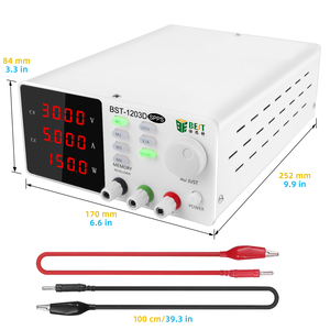 4桁のディスプレイを備えた30V5Aトリプル出力可変調整可能線形安定化DC電源 - Product Image 2