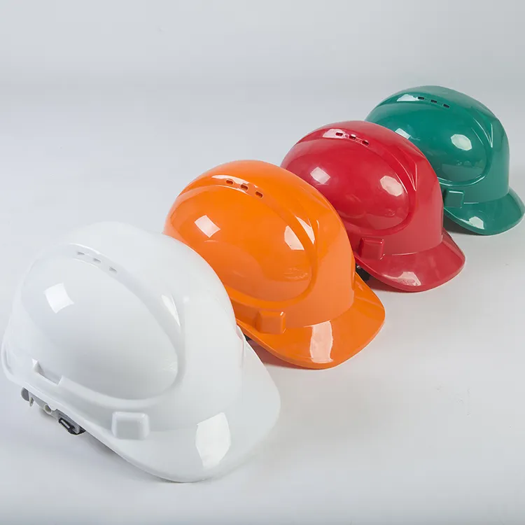 Cascos de seguridad para la industria de la construcción, cascos de seguridad de trabajo baratos, casco de seguridad de bajo precio, en colores de