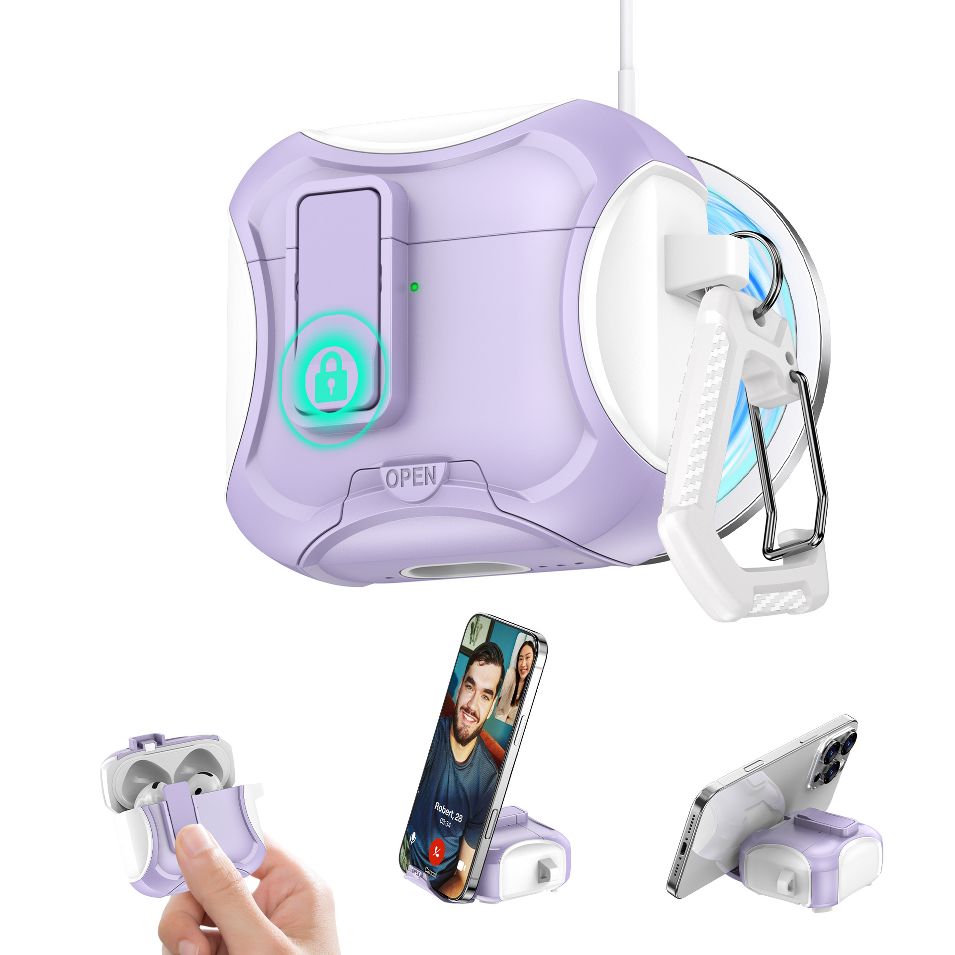 Purple + White