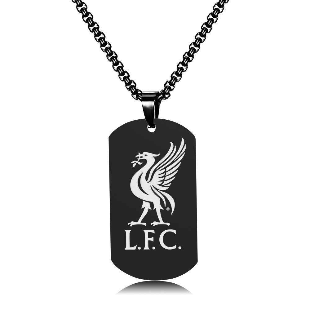 Collier noir oiseau Liverpool
