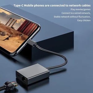 2 in 1 USB 3.0 tip C RJ45 Ethernet 10/100 /1000Mbps ağ adaptörü ile PD şarj tipi C RJ45 Lan kartı - Product Image 3