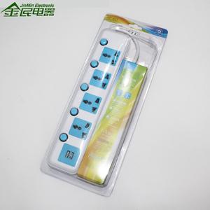 带2个Usb端口的新型彩色扩展插头插座价格便宜通用电源插座 - Product Image 4