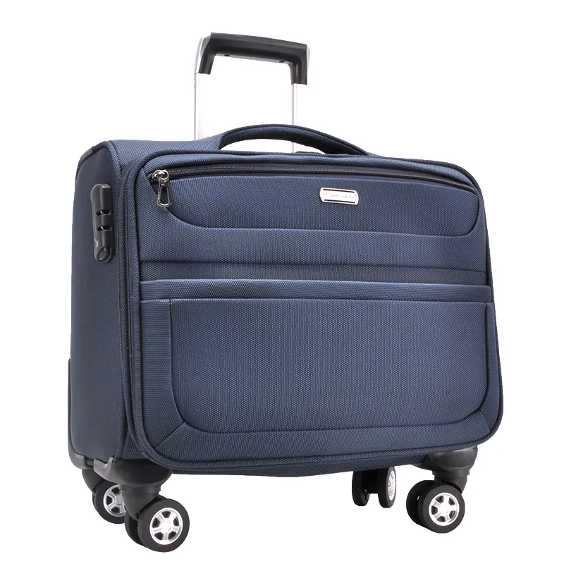 Sıcak satmak bagaj suya dayanıklı anti scratch çapraz naylon spinner tekerler yumuşak kabin durumda 16 inç çok bölmesi bagaj