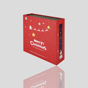 OEM özel Advent takvim noel kutusu ile Santa ayı ve kardan adam tasarım kabartmalı toptan perakende için kuşe kağıt düşük adedi - Product Image 4