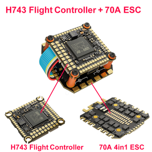 DAKEFPV H743 8Bit 4 in1 ESC 12S 120A 100A Controller di volo in metallo FC per 8 <span class=keywords><strong>9</strong></span> 10 pollici FPV telaio Drone - Product Image 2