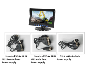 7 Inch TFT Full Color Portable Remote Rearview Digital Side View Monitor <strong>Display</strong> Car Monitores for Truck Bus - Product Image 3