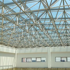 Edificios de estructura de acero prefabricados con marco espacial Techo de vidrio Tragaluz Cúpulas de mezquita de metal - Product Image 3
